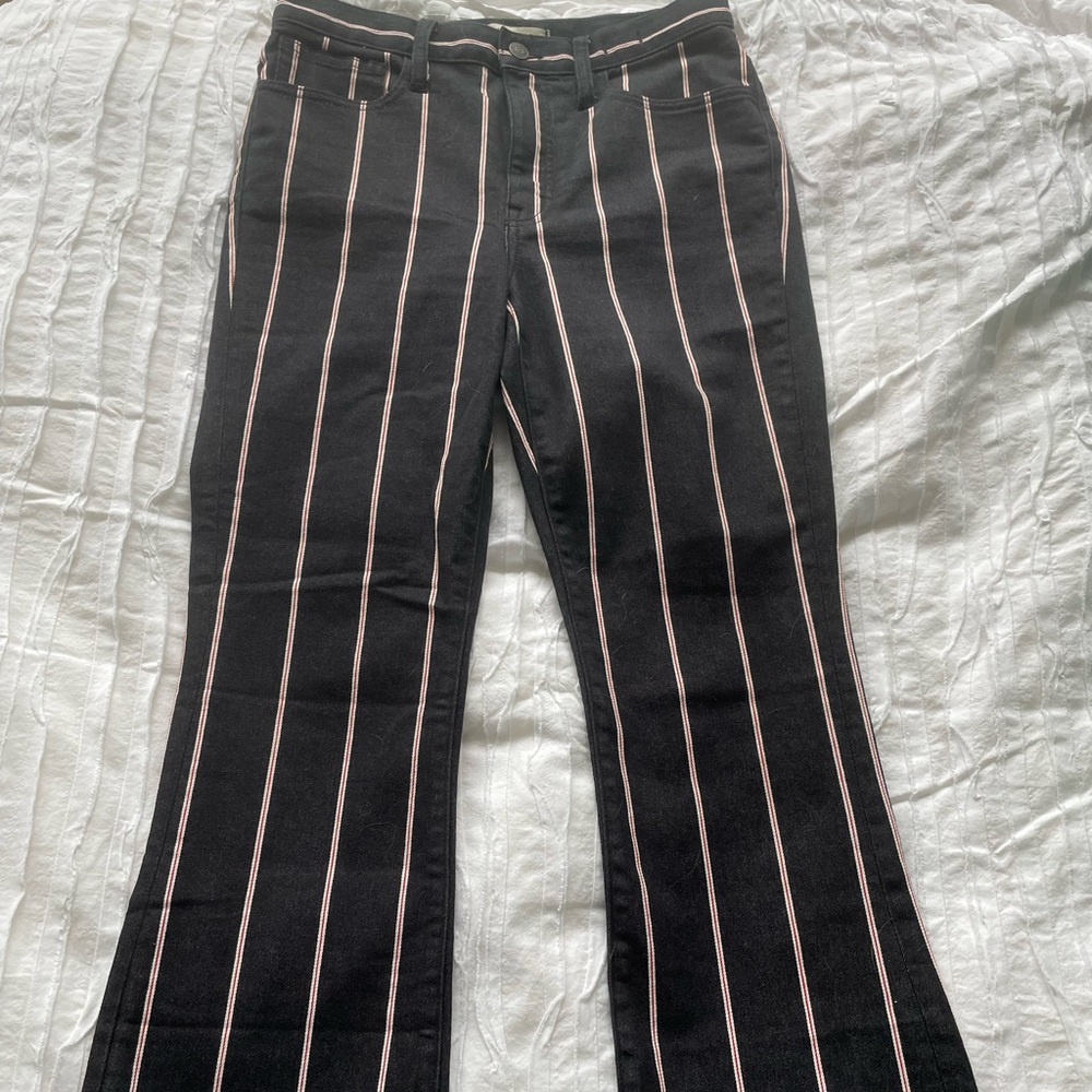 Madewell Cali-Demi boot jeans in 70s stripe